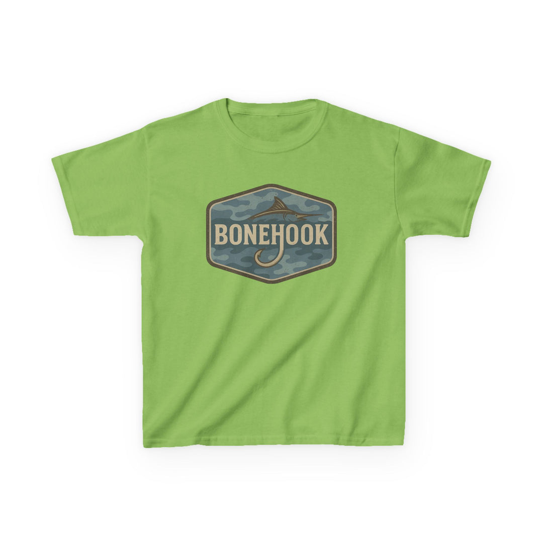 Boys’ Camo Hook Logo Tee – Bonehook Youth Outdoor Shirt