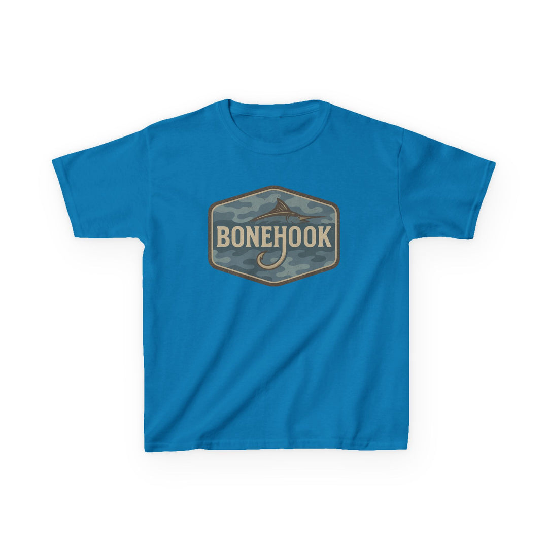 Boys’ Camo Hook Logo Tee – Bonehook Youth Outdoor Shirt