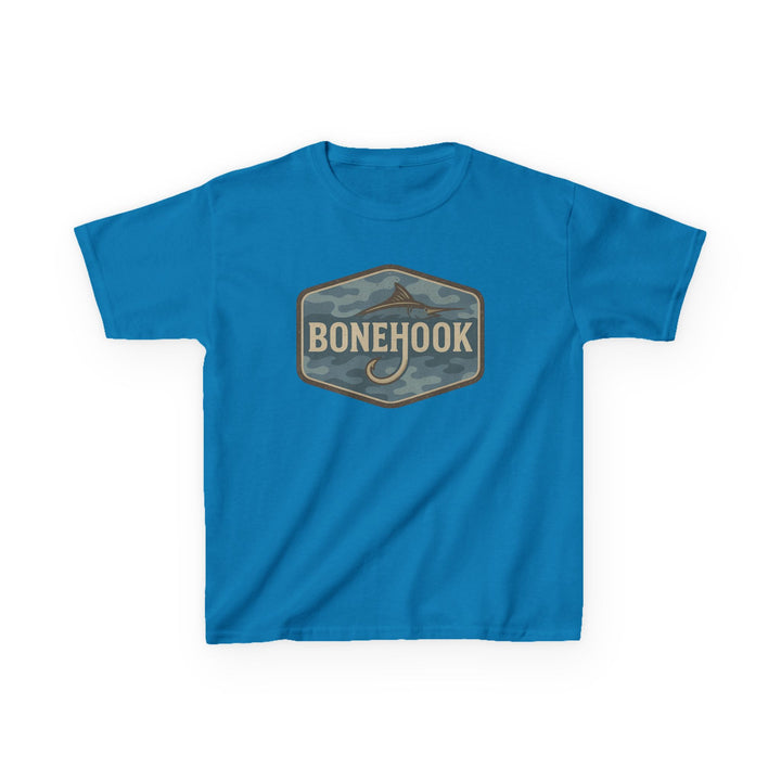 Boys’ Camo Hook Logo Tee – Bonehook Youth Outdoor Shirt