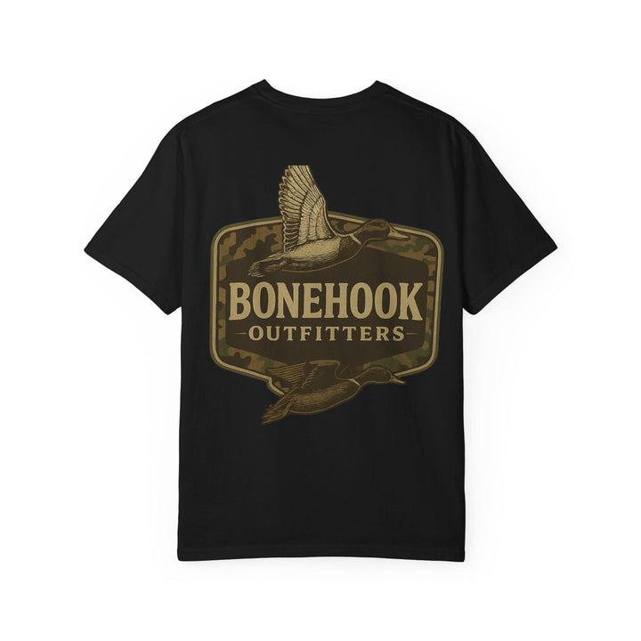 Bonehook Camo Badge Duck Tee – Southern Hunting Graphic Shirt