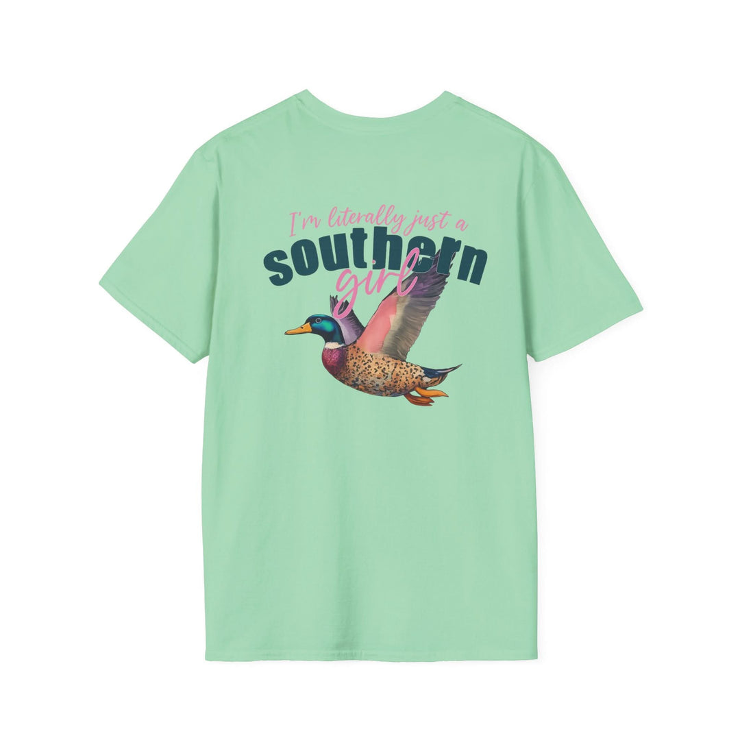 Southern Girl Duck Graphic T-Shirt, Unisex Tee for Casual Wear, Southern Pride Gift, Birthday Gift for Her, Nature Lover Apparel