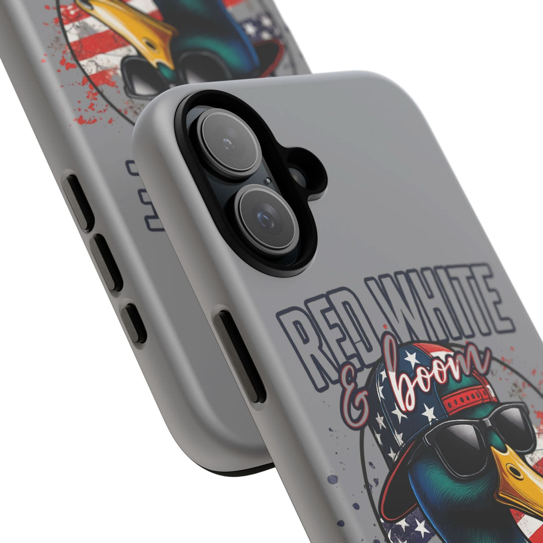 Red, White & Boom Duck iPhone Case – Patriotic Funny 4th of July Design