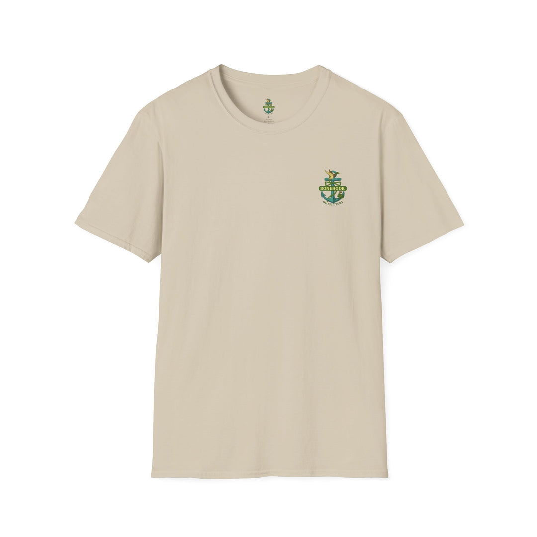 Bonehook Outfitters Women's Mallard & Anchor Tee – Sage Green