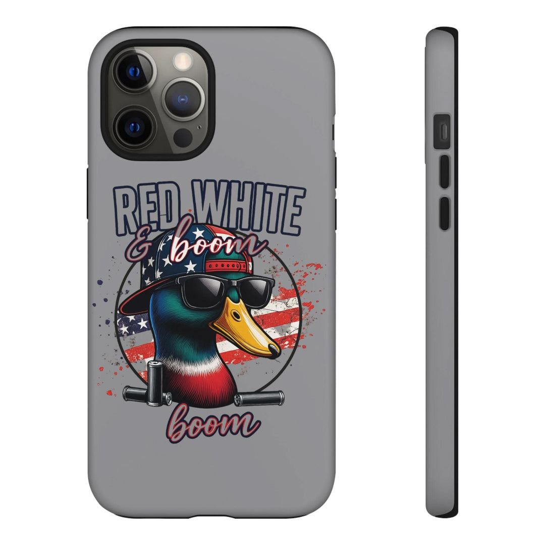 Red, White & Boom Duck iPhone Case – Patriotic Funny 4th of July Design