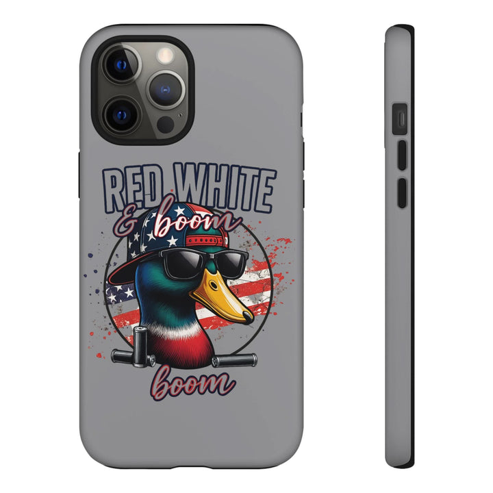 Red, White & Boom Duck iPhone Case – Patriotic Funny 4th of July Design