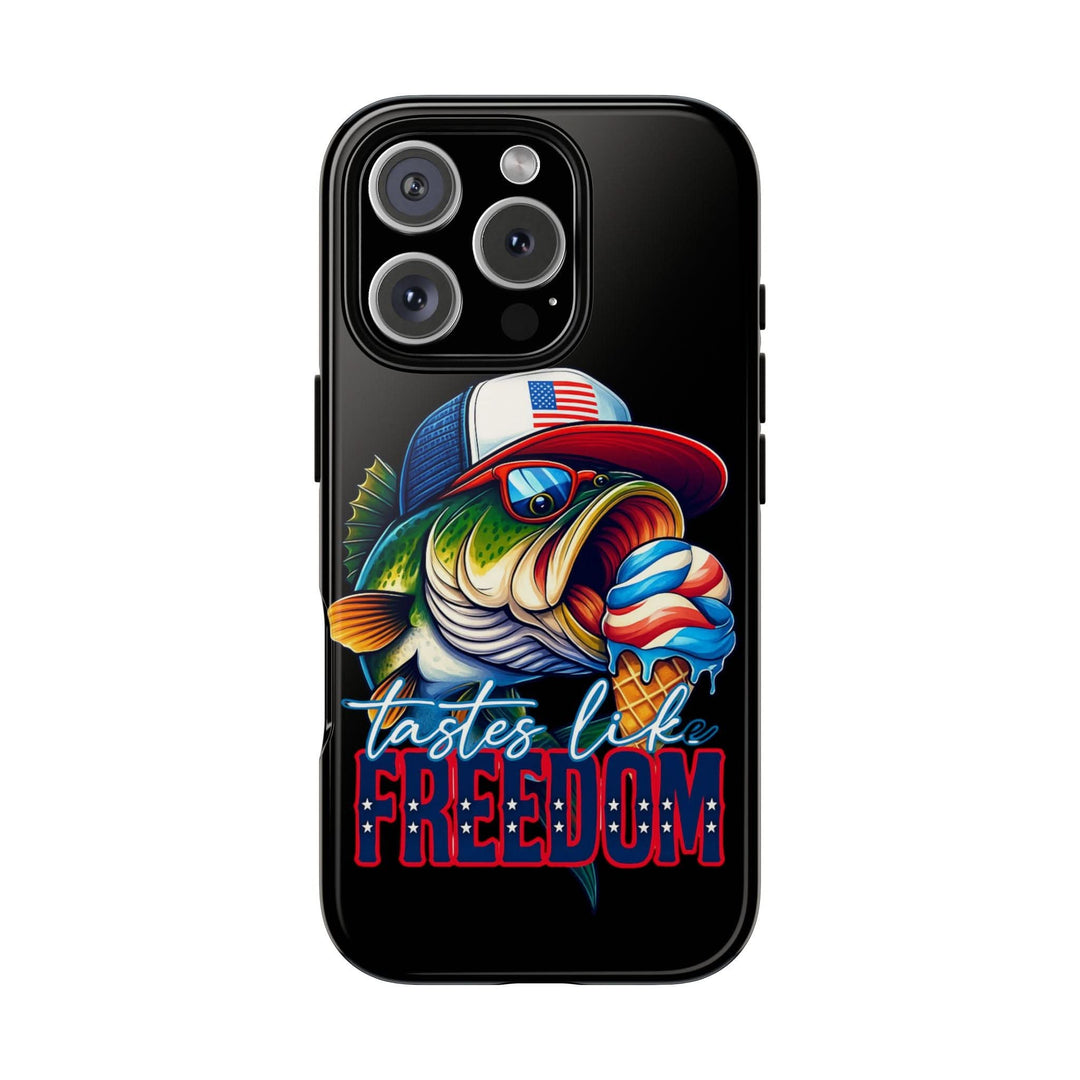 Tastes Like Freedom Bass iPhone Case – Patriotic Funny Ice Cream Design