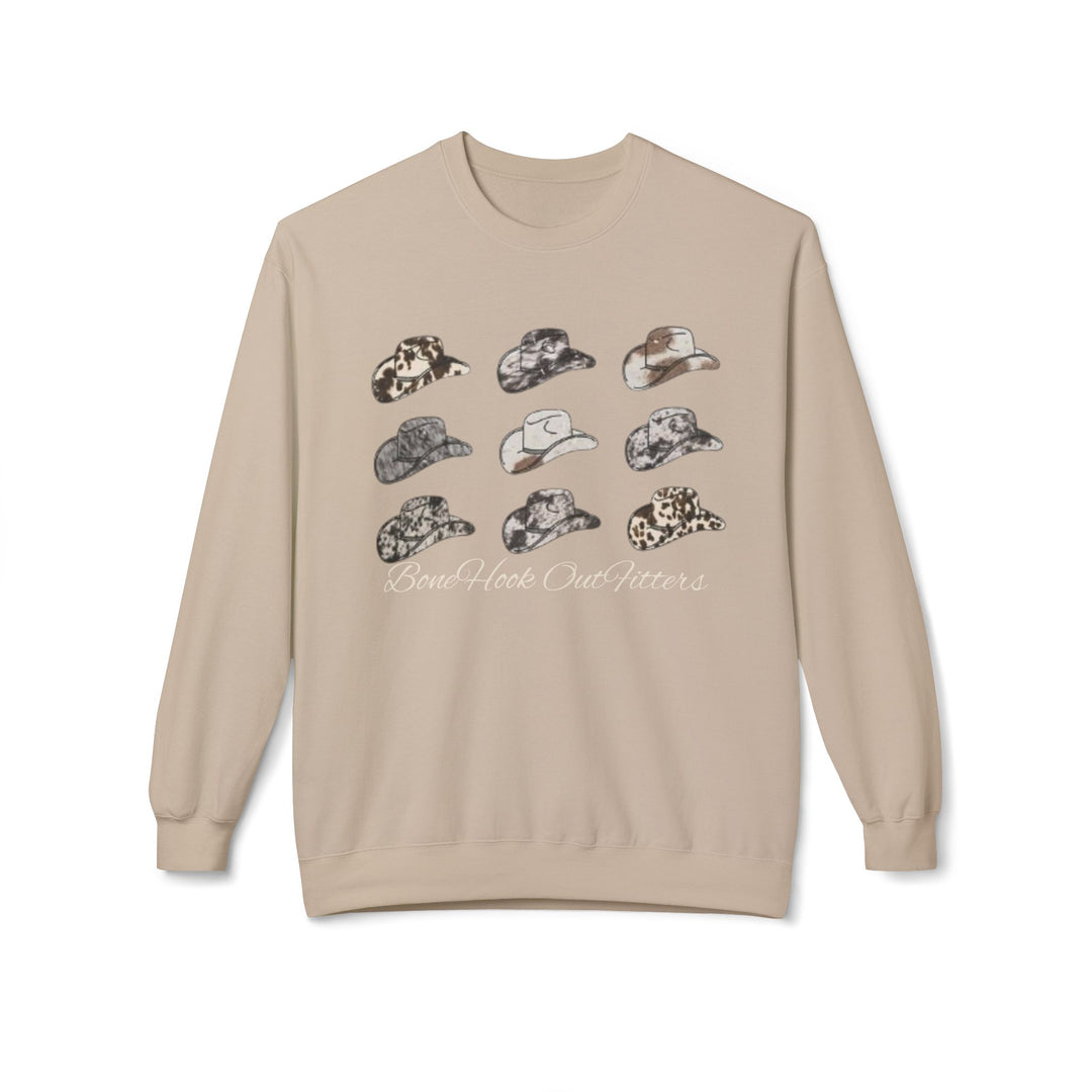 Bonehook Outfitters Camo Cowboy Crewneck – Women’s Southern Sweatshirt