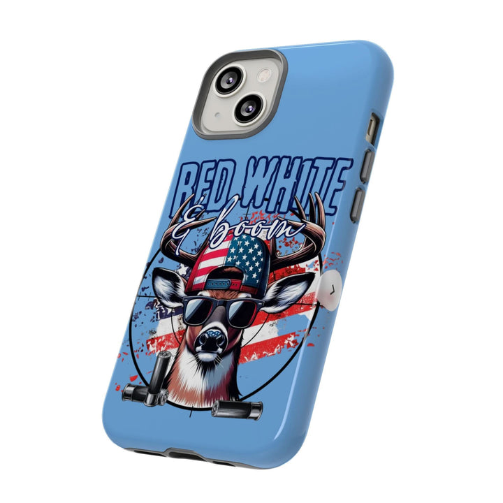 Red, White & Boom Deer iPhone Case – Patriotic Buck 4th of July Design