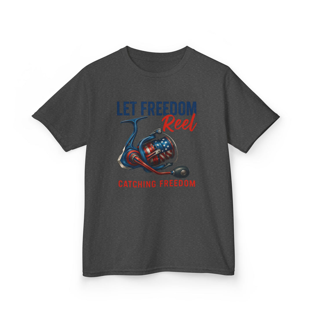 Boys’ Let Freedom Reel Tee – Patriotic Fishing Youth Shirt