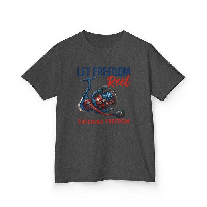 Boys’ Let Freedom Reel Tee – Patriotic Fishing Youth Shirt