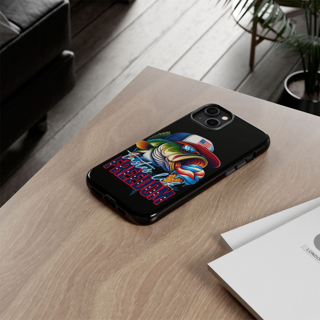 Tastes Like Freedom Bass iPhone Case – Patriotic Funny Ice Cream Design