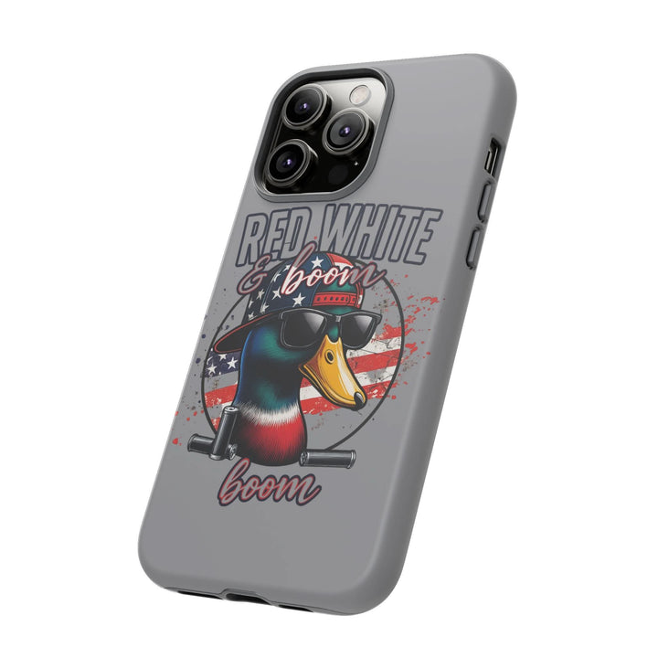 Red, White & Boom Duck iPhone Case – Patriotic Funny 4th of July Design
