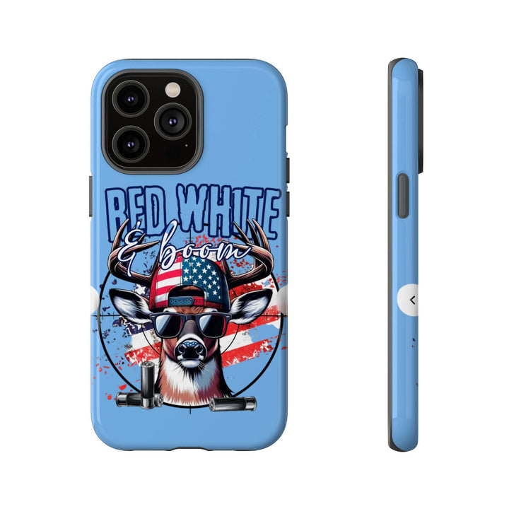 Red, White & Boom Deer iPhone Case – Patriotic Buck 4th of July Design