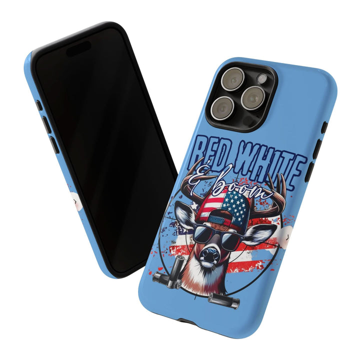 Red, White & Boom Deer iPhone Case – Patriotic Buck 4th of July Design