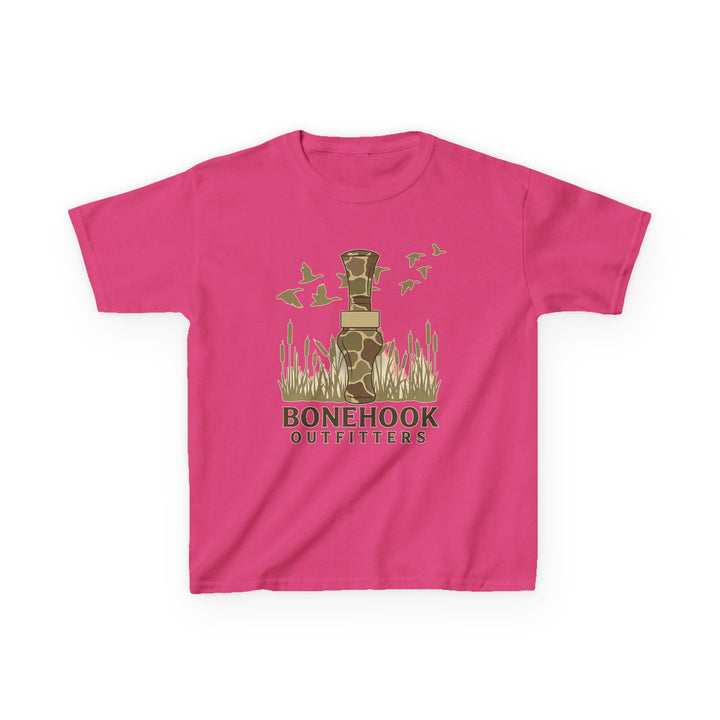 Boys’ Duck Call Camo Tee – Bonehook Outfitters Youth Hunting Shirt
