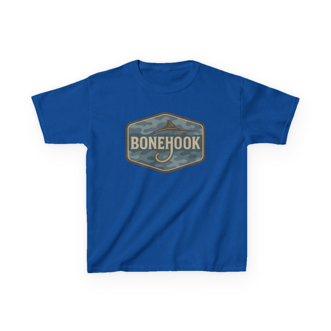 Boys’ Camo Hook Logo Tee – Bonehook Youth Outdoor Shirt