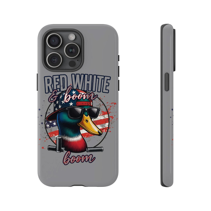 Red, White & Boom Duck iPhone Case – Patriotic Funny 4th of July Design