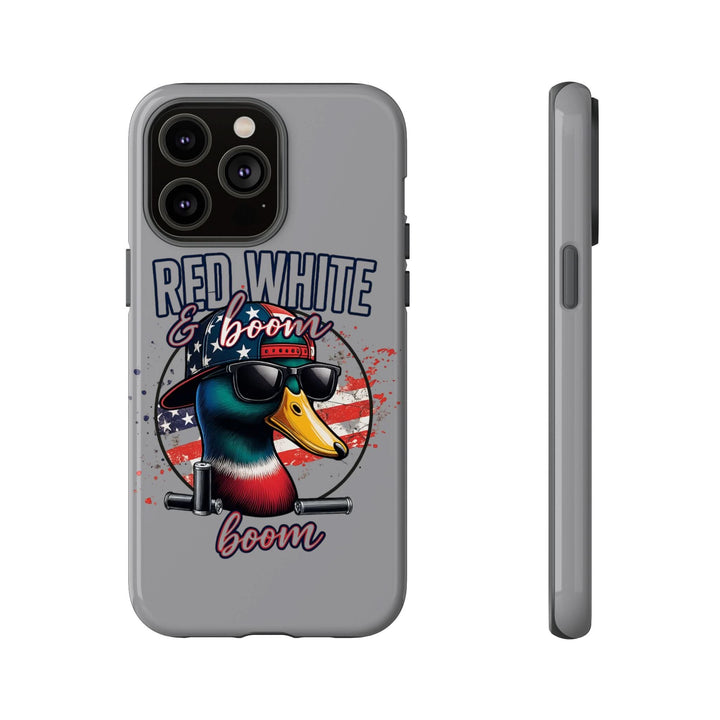 Red, White & Boom Duck iPhone Case – Patriotic Funny 4th of July Design