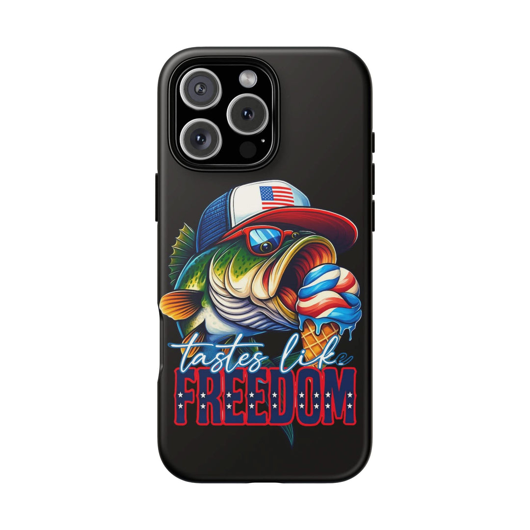 Tastes Like Freedom Bass iPhone Case – Patriotic Funny Ice Cream Design