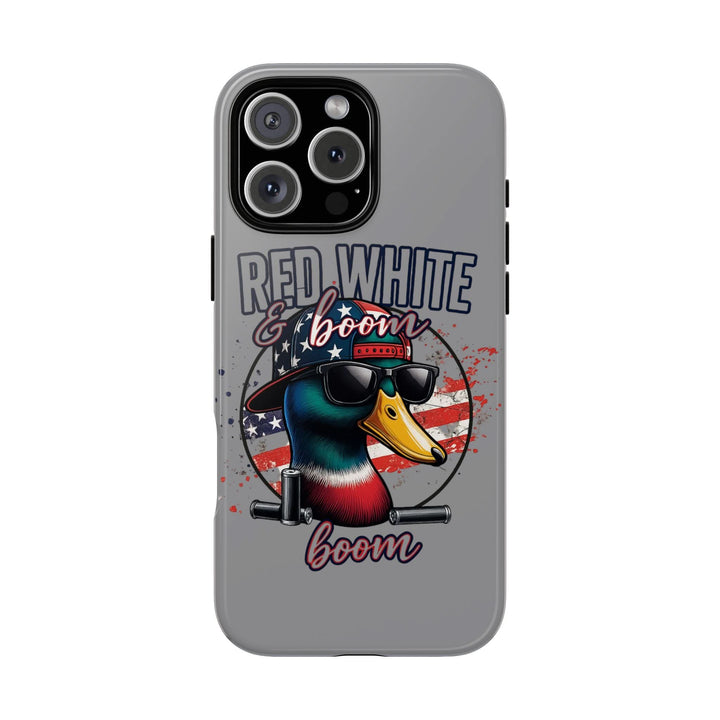 Red, White & Boom Duck iPhone Case – Patriotic Funny 4th of July Design