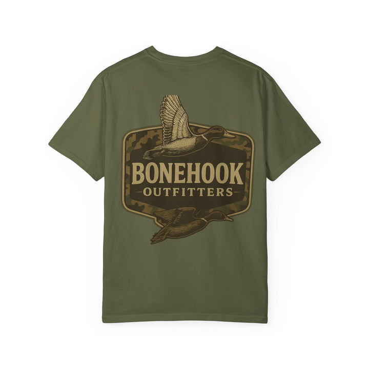Bonehook Camo Badge Duck Tee – Southern Hunting Graphic Shirt