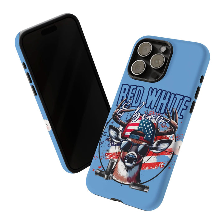 Red, White & Boom Deer iPhone Case – Patriotic Buck 4th of July Design