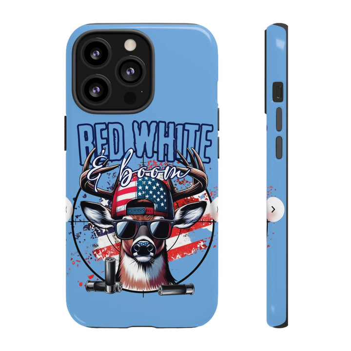 Red, White & Boom Deer iPhone Case – Patriotic Buck 4th of July Design
