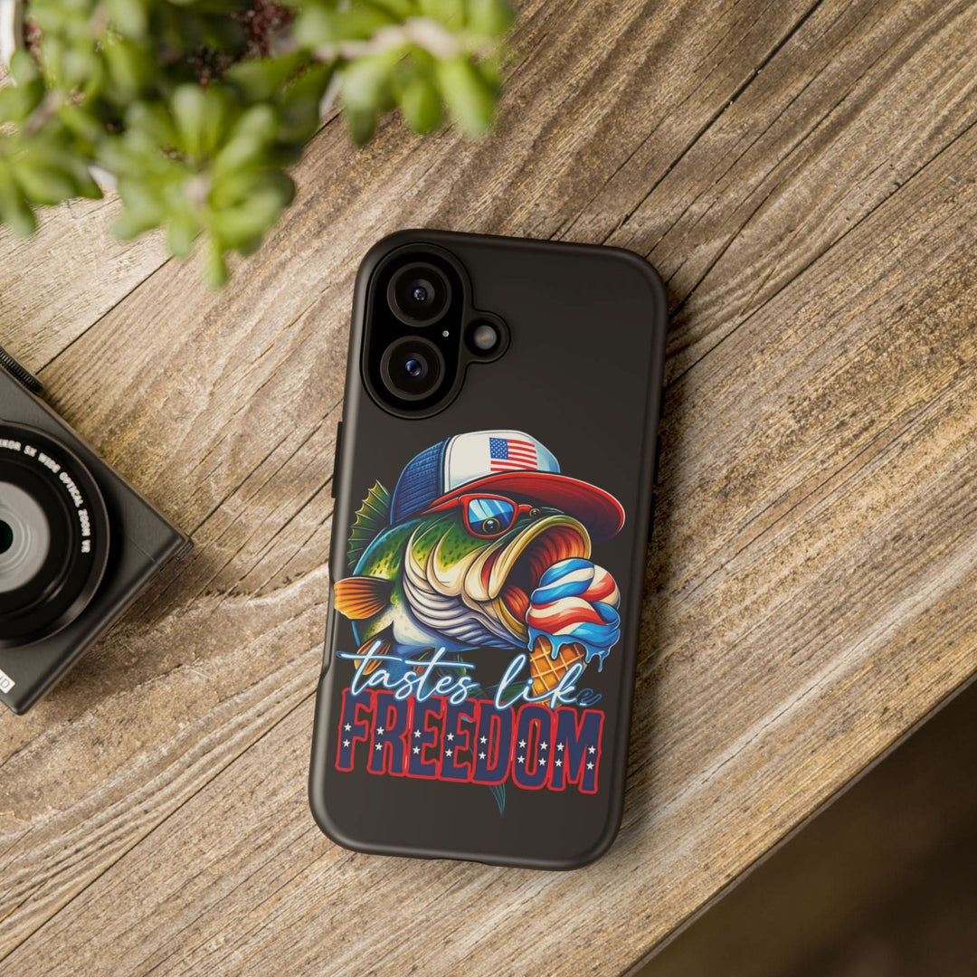 Tastes Like Freedom Bass iPhone Case – Patriotic Funny Ice Cream Design