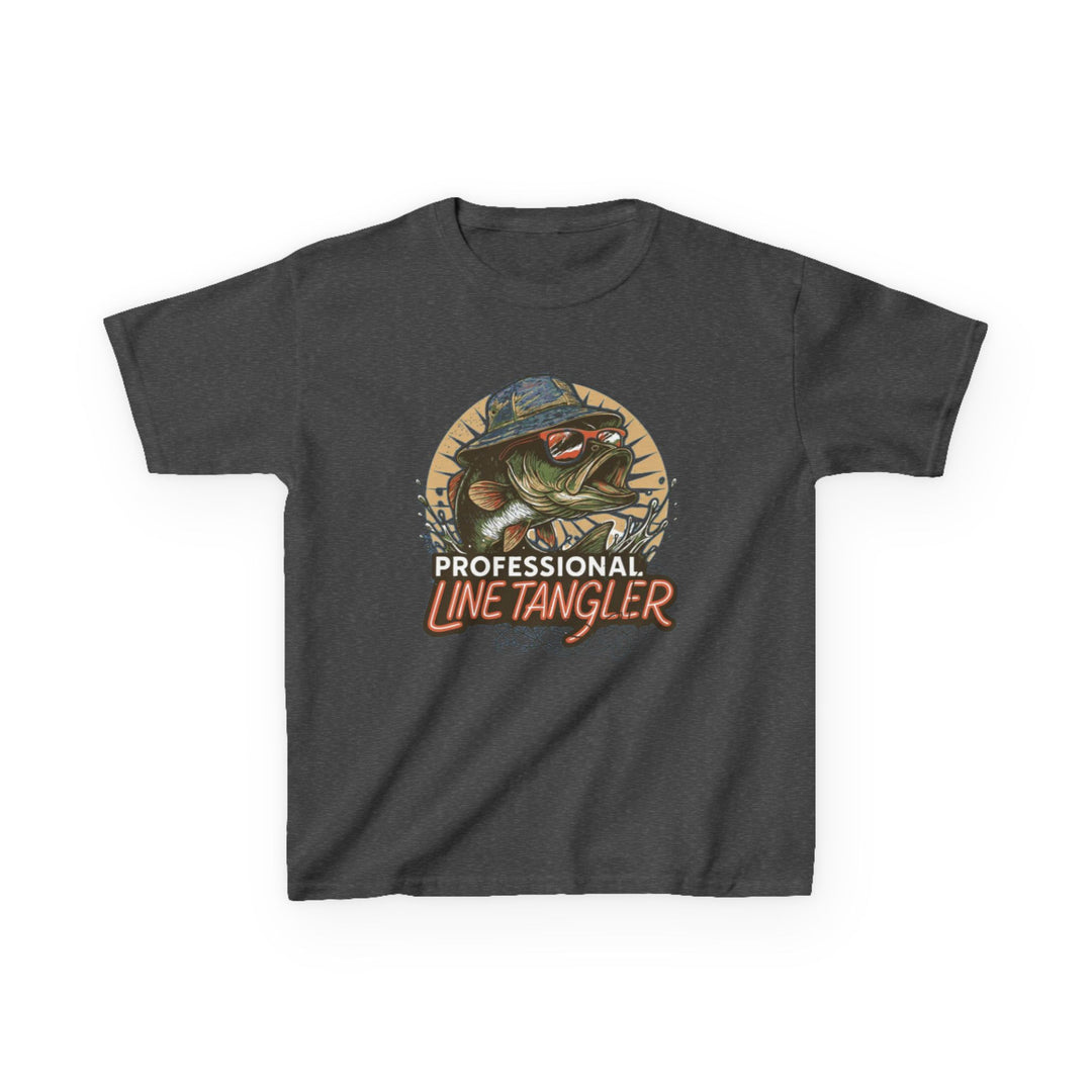 Boys’ “Professional Line Tangler” Tee – Bonehook Youth Fishing Humor Shirt