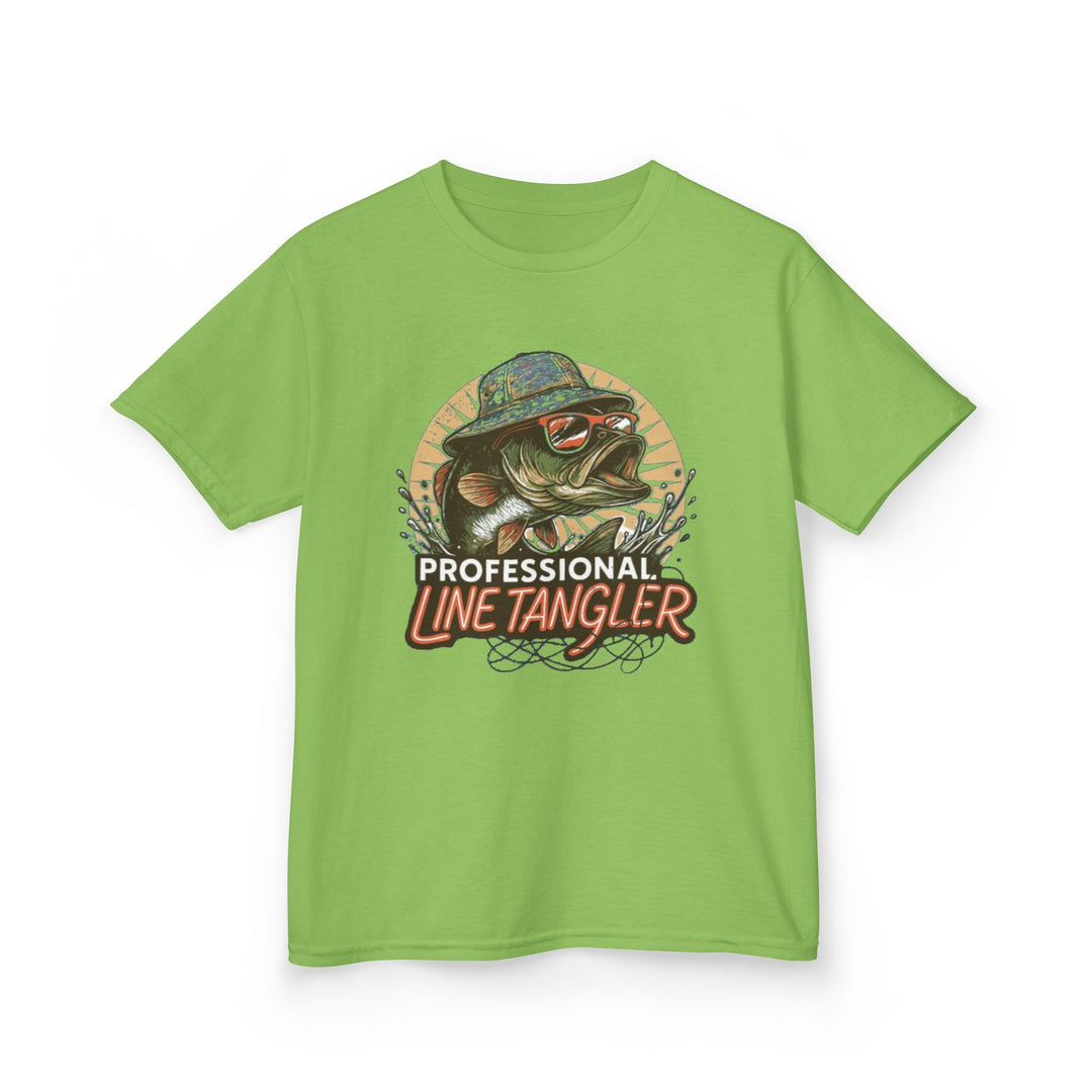 Boys’ “Professional Line Tangler” Tee – Bonehook Youth Fishing Humor Shirt