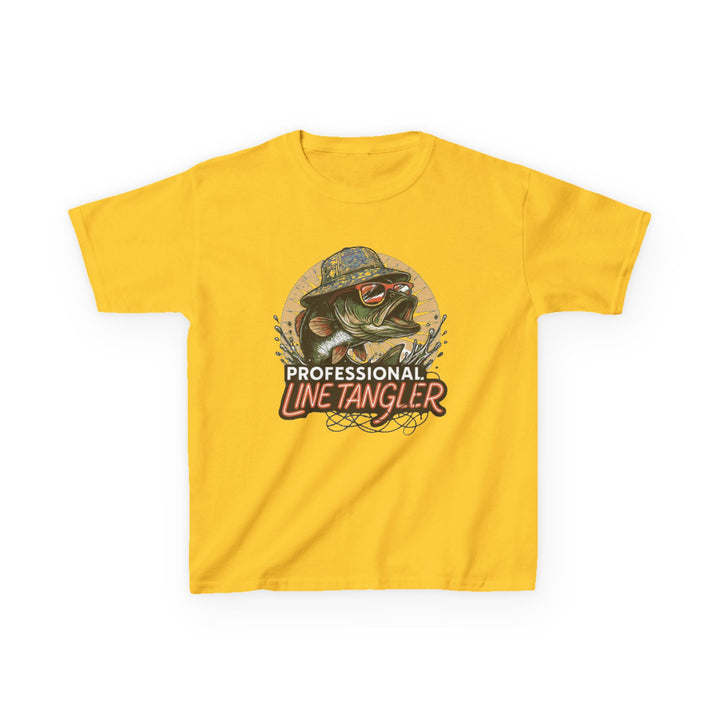 Boys’ “Professional Line Tangler” Tee – Bonehook Youth Fishing Humor Shirt