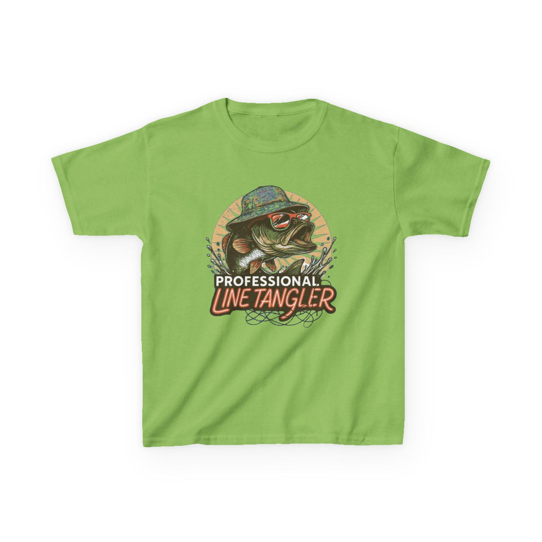 Boys’ “Professional Line Tangler” Tee – Bonehook Youth Fishing Humor Shirt
