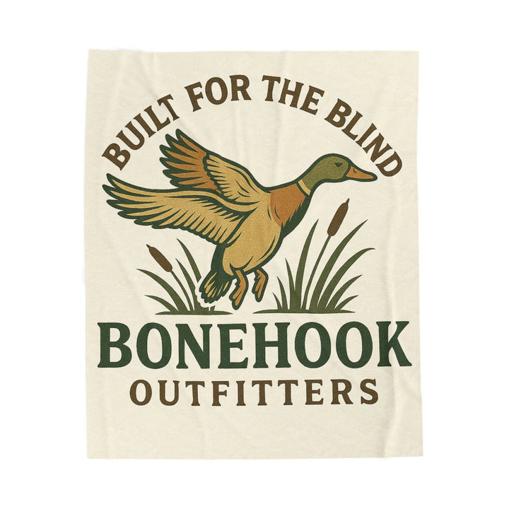Built for the Blind Fleece Blanket – Bonehook Duck Hunting Throw