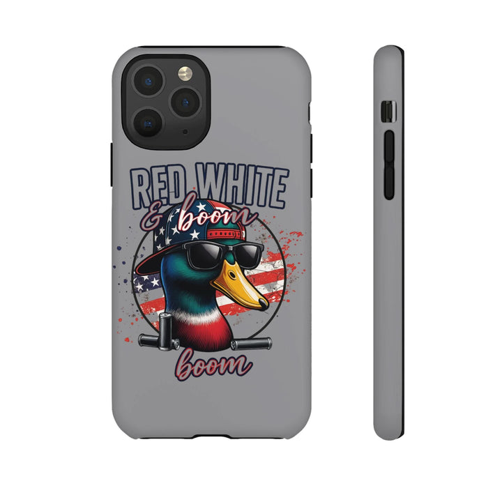 Red, White & Boom Duck iPhone Case – Patriotic Funny 4th of July Design