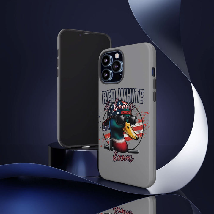 Red, White & Boom Duck iPhone Case – Patriotic Funny 4th of July Design