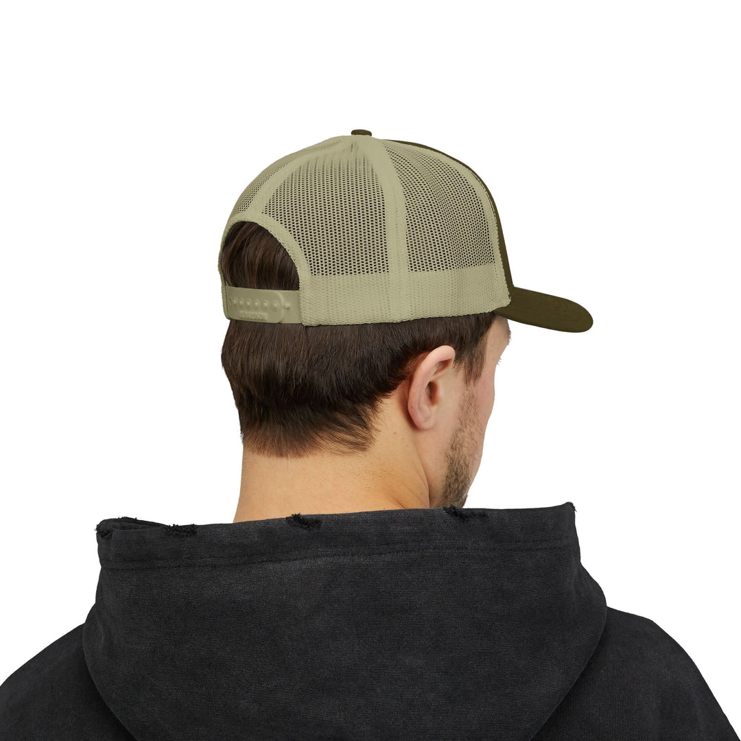 Snapback Trucker Cap - Bonehook Outfitters with County Dog and Duck Design