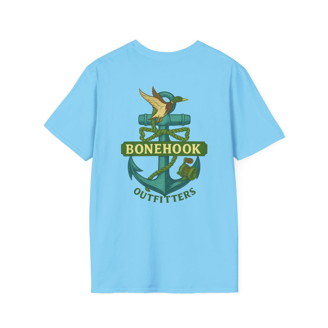 Bonehook Outfitters Women's Mallard & Anchor Tee – Sage Green