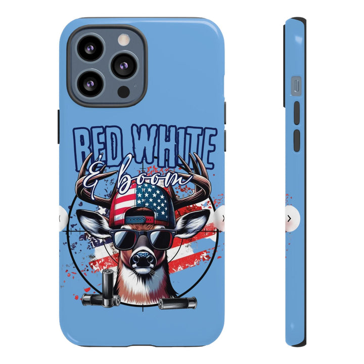 Red, White & Boom Deer iPhone Case – Patriotic Buck 4th of July Design