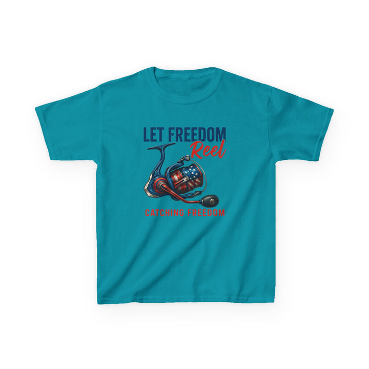 Boys’ Let Freedom Reel Tee – Patriotic Fishing Youth Shirt
