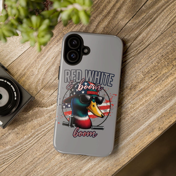 Red, White & Boom Duck iPhone Case – Patriotic Funny 4th of July Design