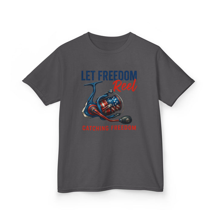 Boys’ Let Freedom Reel Tee – Patriotic Fishing Youth Shirt