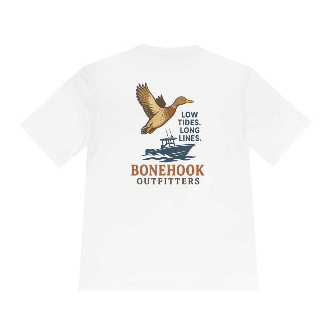 Low Tides, Long Lines Tee – Bonehook Duck & Offshore Boat Shirt