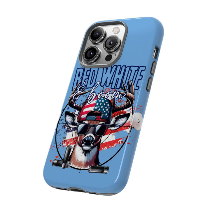 Red, White & Boom Deer iPhone Case – Patriotic Buck 4th of July Design