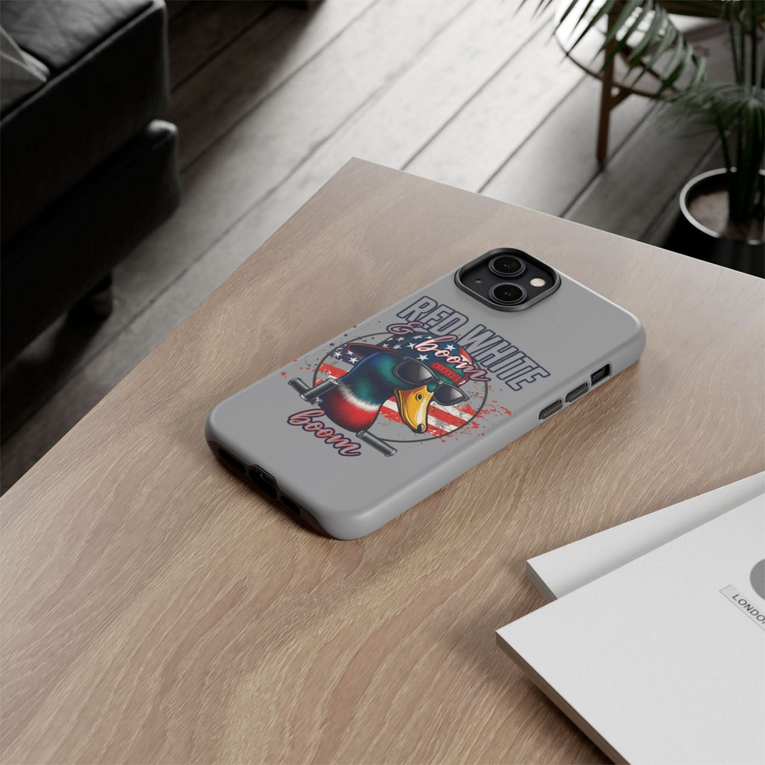 Red, White & Boom Duck iPhone Case – Patriotic Funny 4th of July Design
