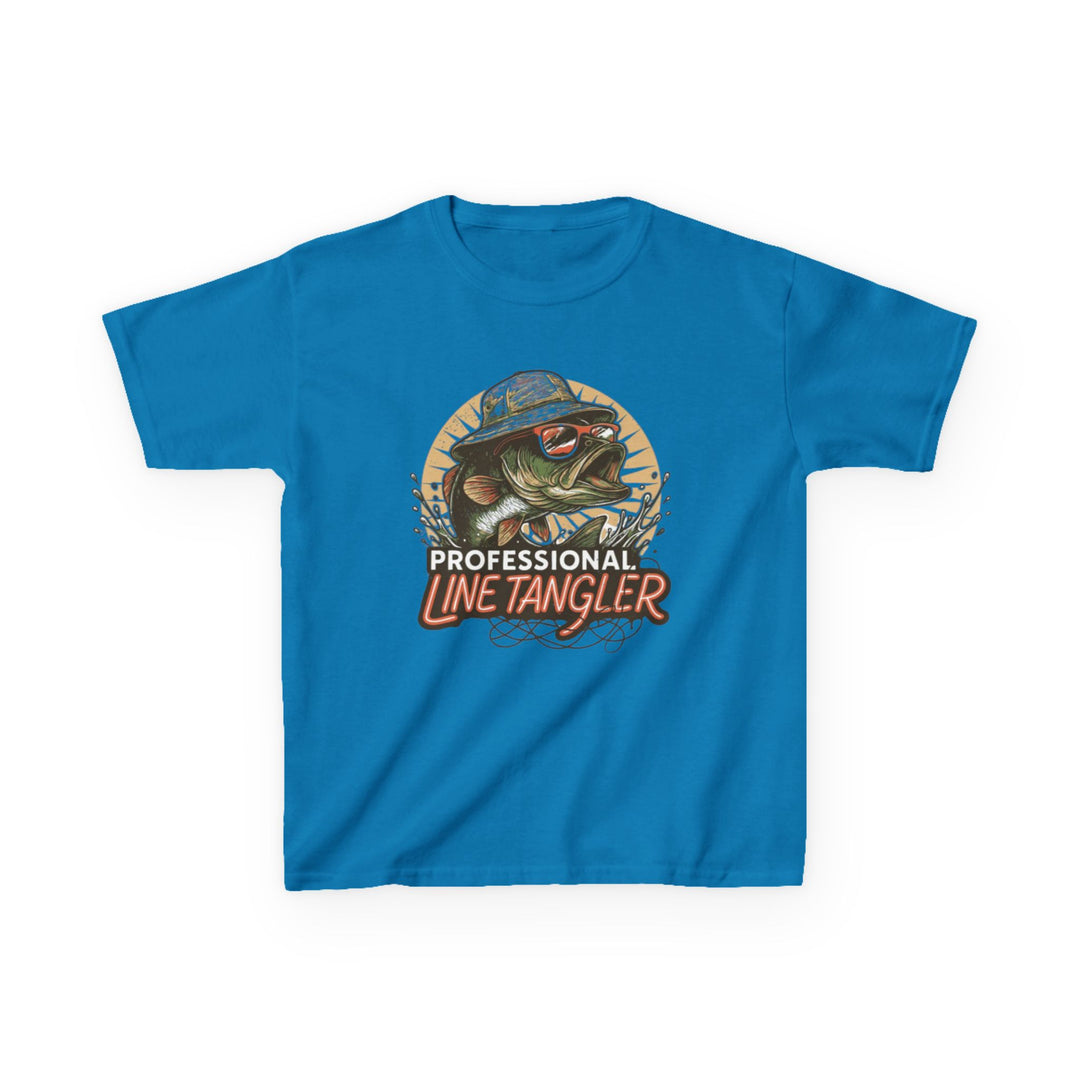 Boys’ “Professional Line Tangler” Tee – Bonehook Youth Fishing Humor Shirt