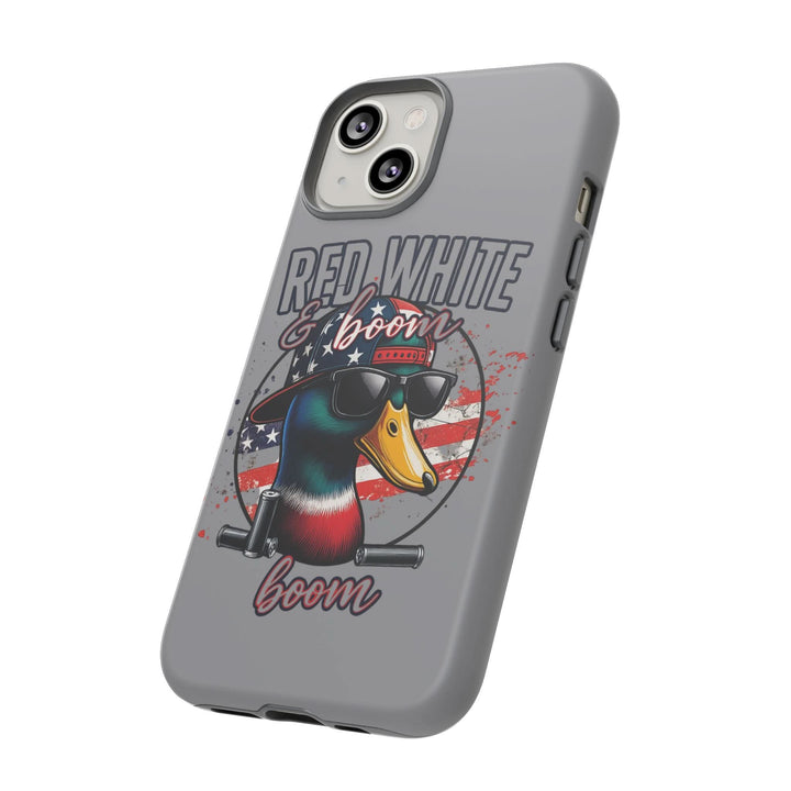 Red, White & Boom Duck iPhone Case – Patriotic Funny 4th of July Design