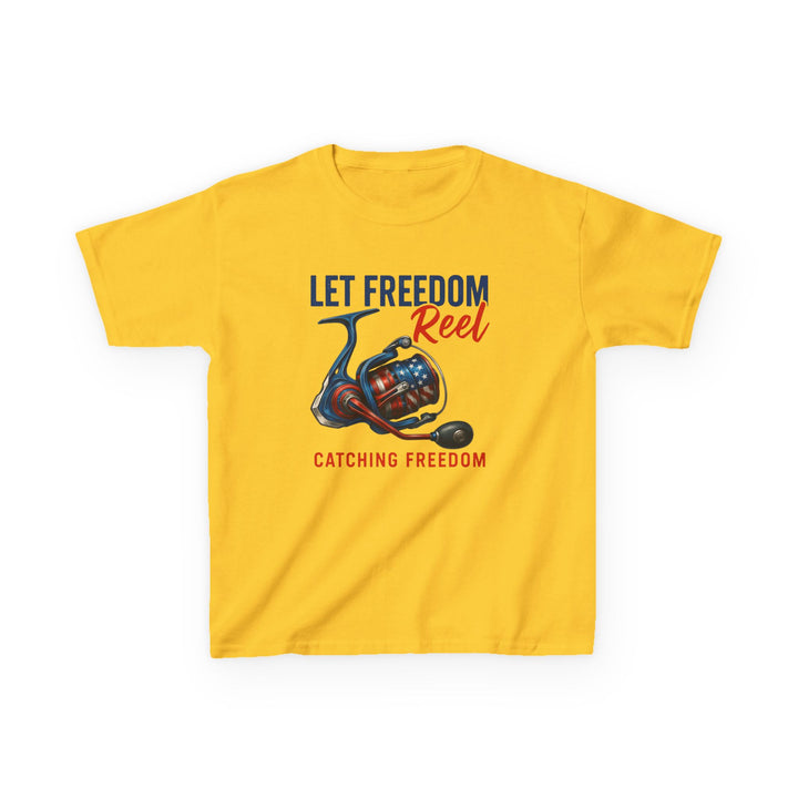Boys’ Let Freedom Reel Tee – Patriotic Fishing Youth Shirt