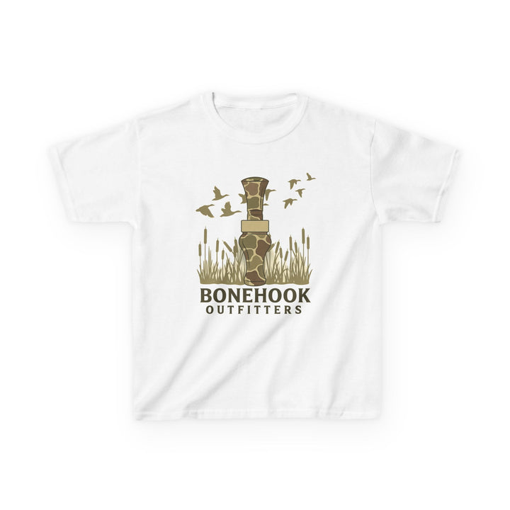 Boys’ Duck Call Camo Tee – Bonehook Outfitters Youth Hunting Shirt