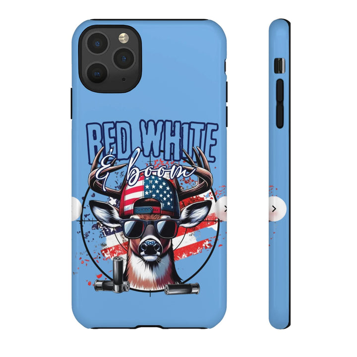 Red, White & Boom Deer iPhone Case – Patriotic Buck 4th of July Design