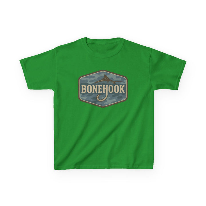 Boys’ Camo Hook Logo Tee – Bonehook Youth Outdoor Shirt